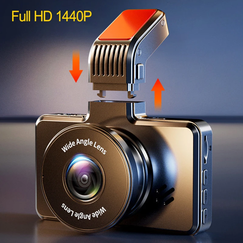 Автомобильный видеорегистратор с камерой IPS Wifi GPS FHD 1440P 24-часовой парковочный видеорегистратор с двойным объективом мониторинг видеокамера заднего вида акселерометр автоматический Регистратор