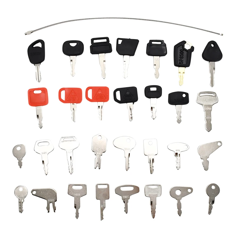 30Pcs Ignition Key Sets AT195302 H800 Compatible with Caterpillar Compatible with Komatsu Kubota