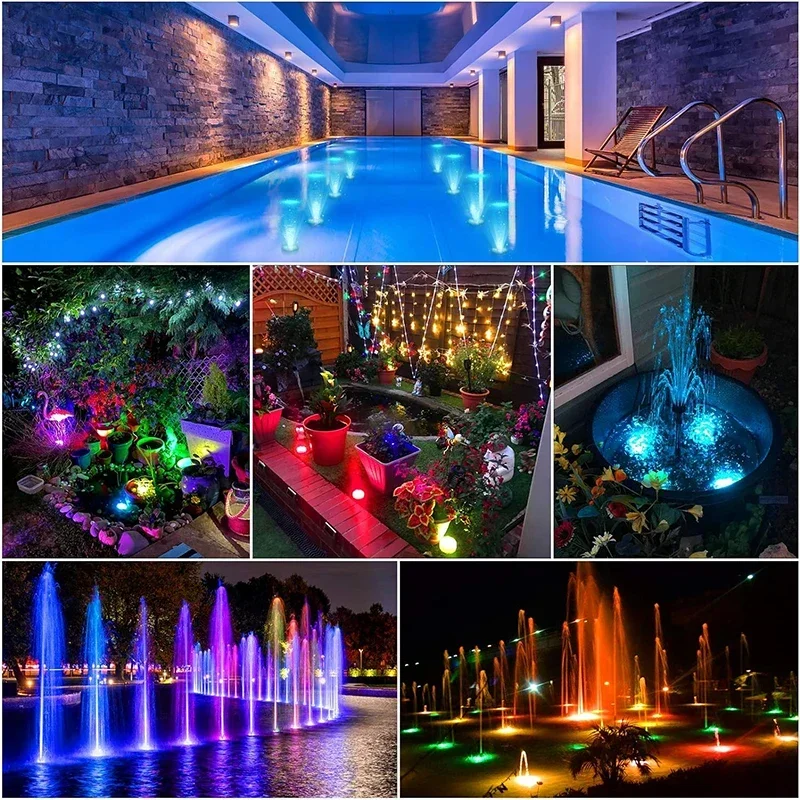 Pool Lights with Remote Color Changing Underwater Lamp for Above Ground Pools, B