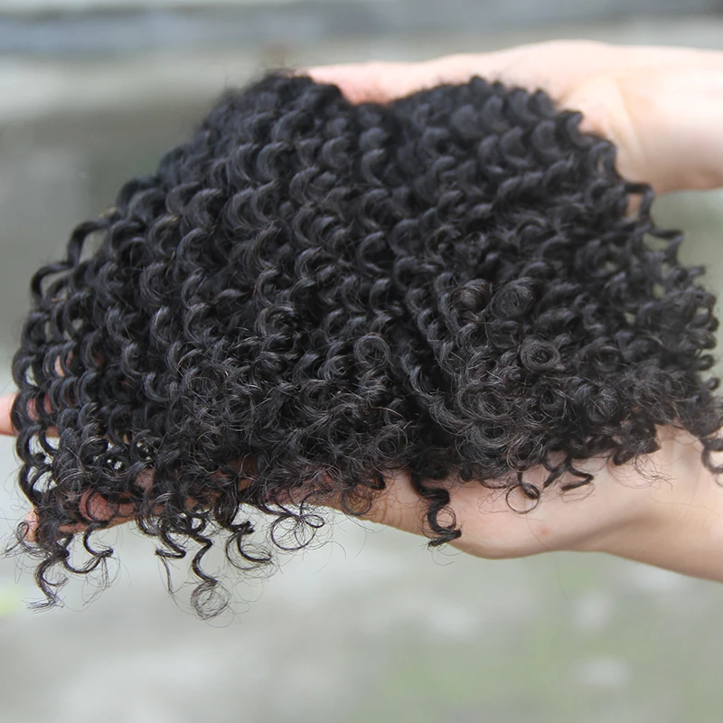 Remy Kinky Curly Peruvian Hair Bulk long length 100% Human Braiding Hair Bulk Machine Made100g Natural Black