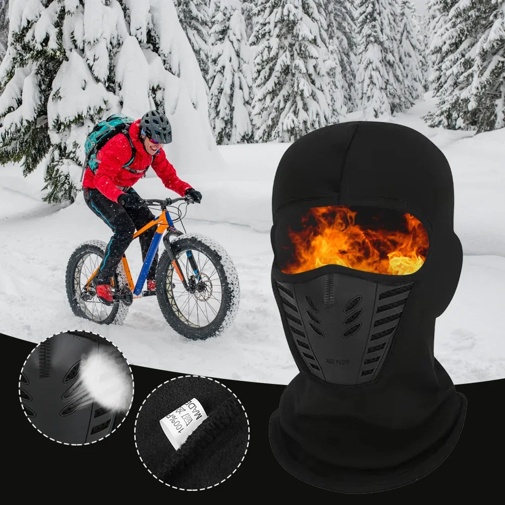 Fleece Ski Mask Windproof Winter Neck and Face Warmer Outdoor Cycling Cap Men Women Outdoor Hiking Cycling