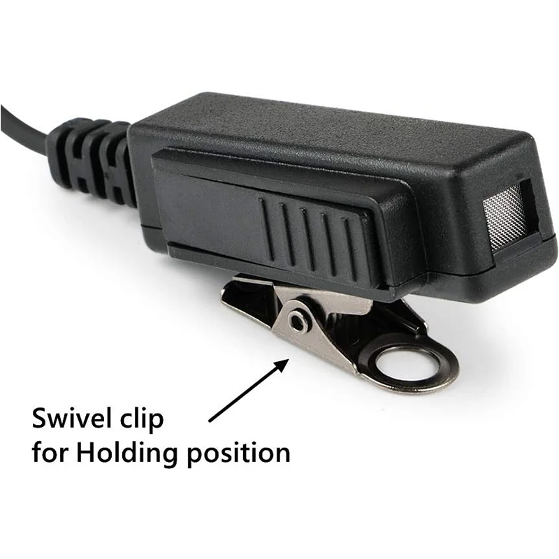 RISENKE Earpiece for Motorola CP200, GP2000, XU1100, PRO1150, MU12 Walkie Talkie Headset, 2-Pin Acoustic Tube, Mic and PPT