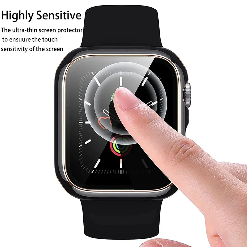 Tempered Glass cover Screen Protector For Apple Watch Case Accessories 45mm 41mm 44mm 40mm 42mm Apple watch serie 9 4 5 6 SE 7 8