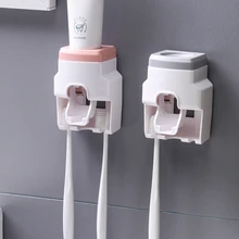 

Wall Mount Toothbrush Holder Set Automatic Toothpaste Dispenser Waterproof Bathroom Accessories Toothpaste Squeezer