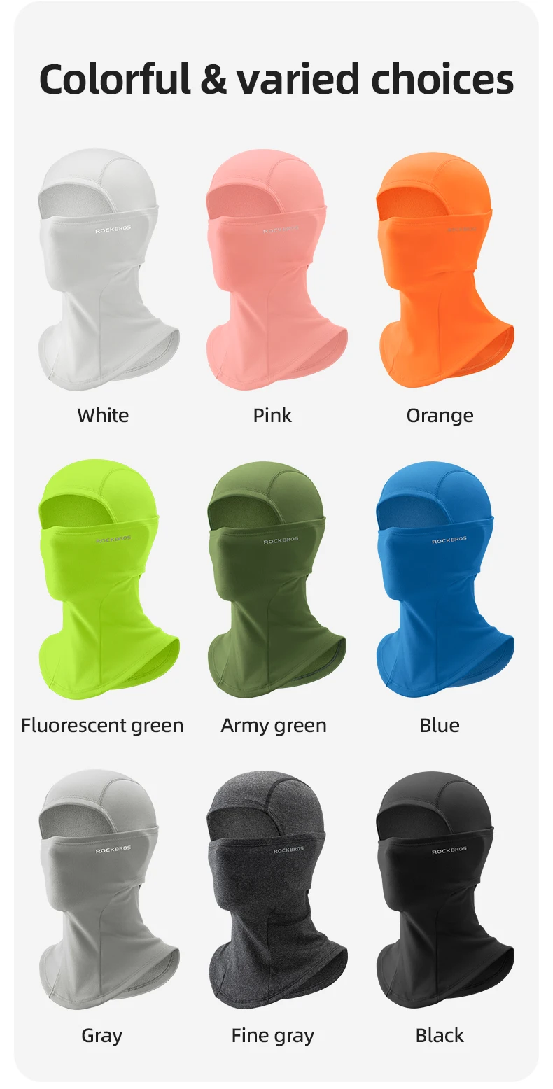 ROCKBROS Ice Silk Bike Caps Anti-UV Sonnenschutz Atmungsaktiv Fahrrad Bandana Schal Sport MTB Straße Vollgesichtsmaske Kappe Sommer – Detail 4
