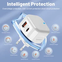 Quick 20W Dual Ports Wall Charger Type-C USB PD Phone Fast Charger Super Quick Charging Power Adapters EU/US/UK Plug For iPhone - Image 5