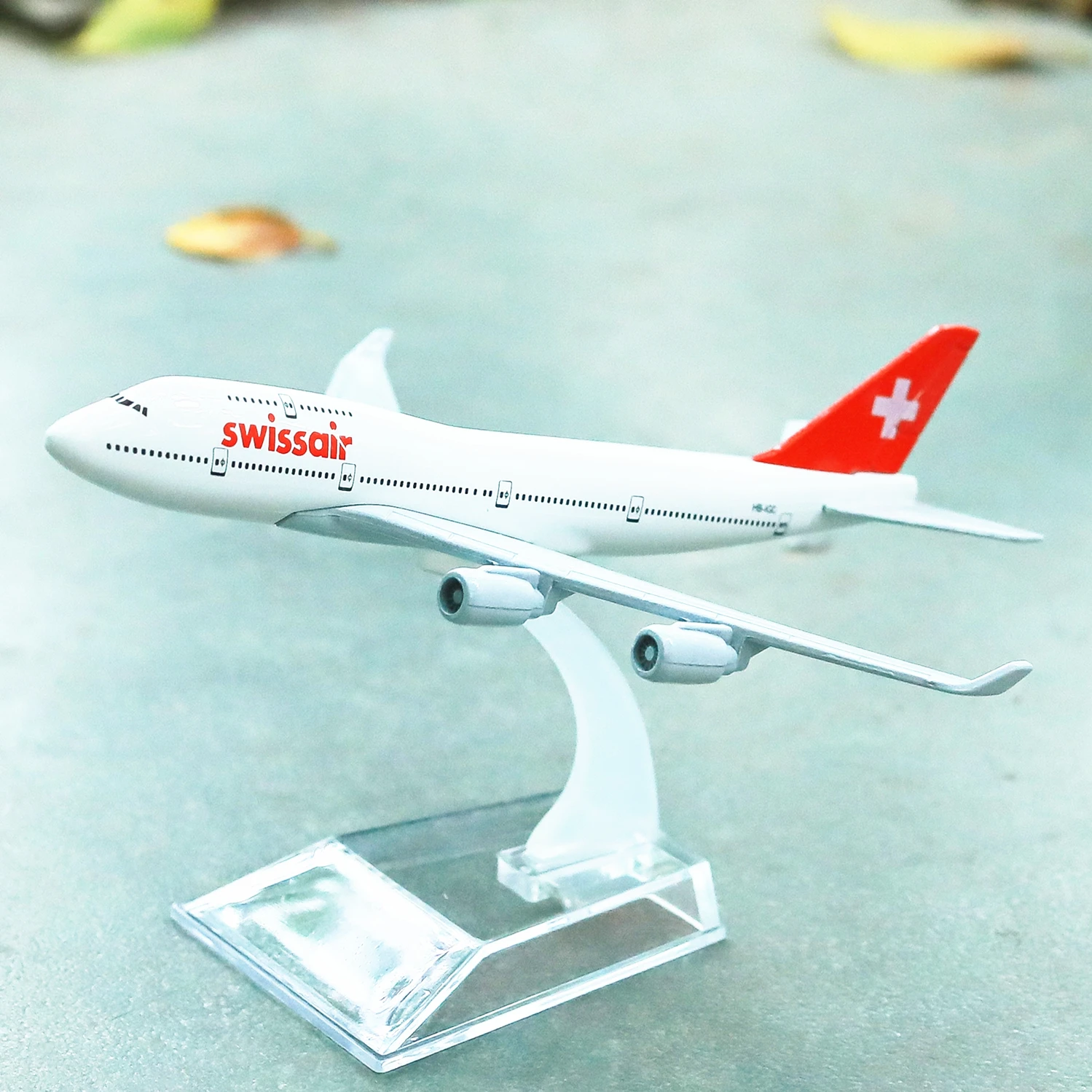 Swiss Airlines Boeing 747 летательный аппарат сплав литье под давлением модель 15 см