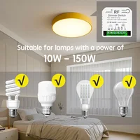 433mhz 220v LED Dimmer Switch Brightness Adjustable Module Support 2 Way control Push Button switch For 10~150W LED and Halogen - Image 5