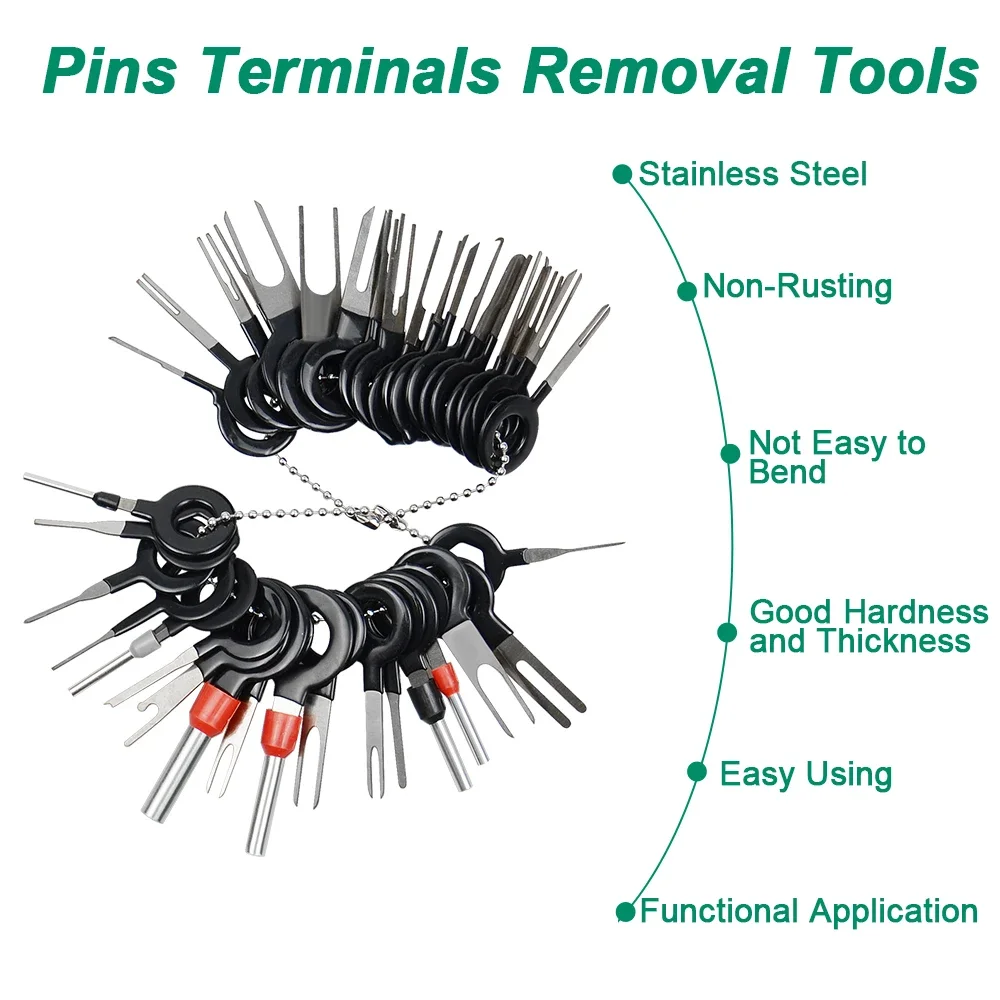 Car Terminal Removal Kit 41/26pcs Box Wire Plug Connector Extractor Puller Release Pin Extractor Set Terminal Plug Repair Tools