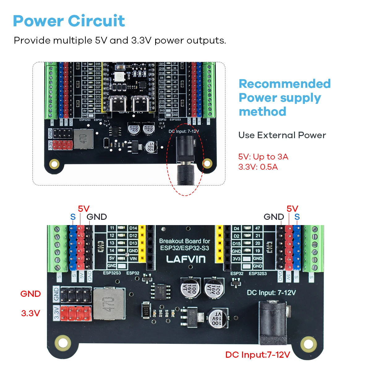 รูปสินค้า บอร์ดเชื่อมต่อ ESP32 สำหรับพัฒนาโปรเจกต์ IoT