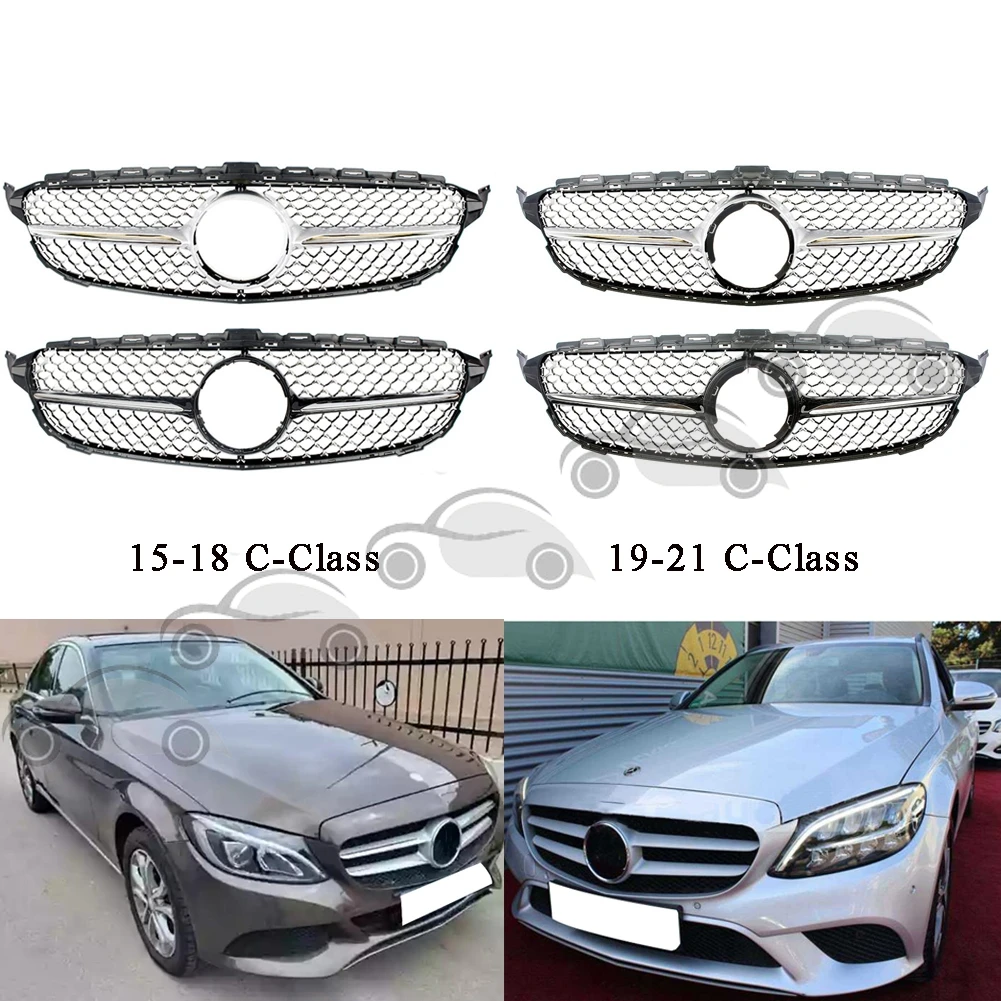 

Решетки переднего бампера радиатора для Mercedes Benz C class C200 C250 C300 W205 2015-2018/ 2019-2021