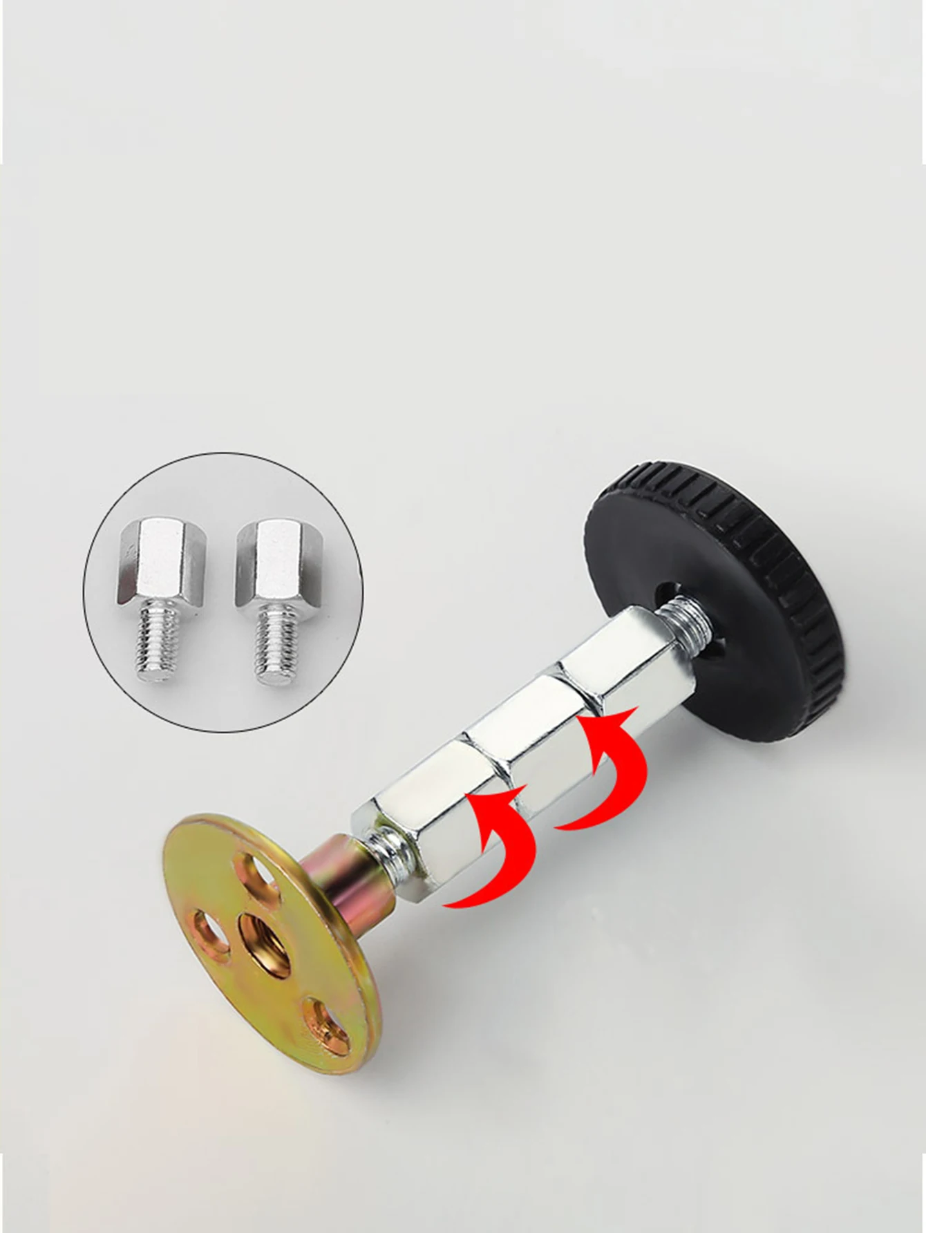 1Pc Adjustable Threaded Bed Frame Holder Anti-Shake Tool For Bed Telescopic Support For Room Wall