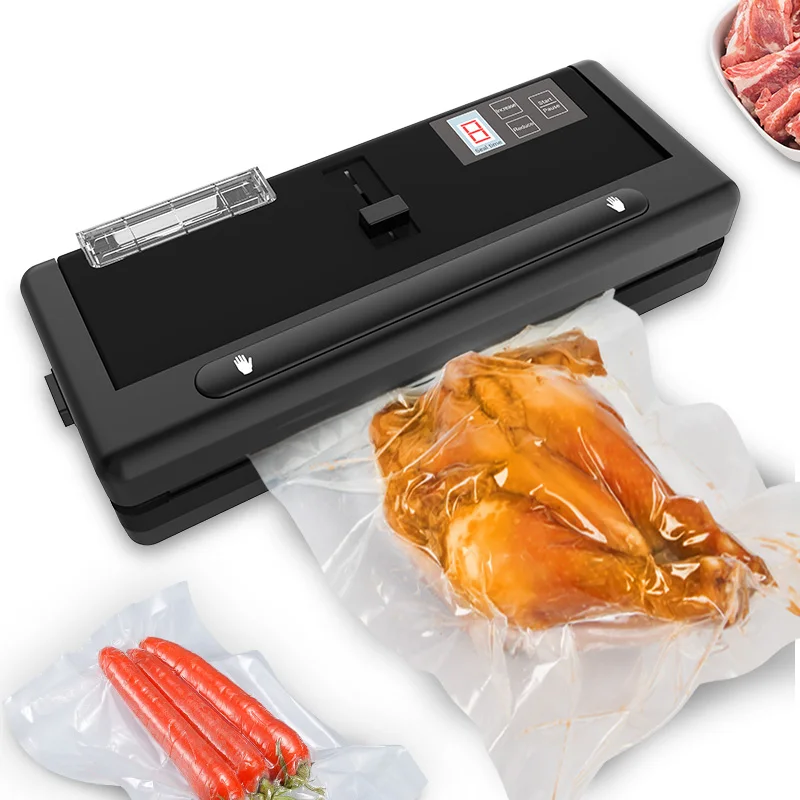 

Vacuum Sealer Dry&Wet Food/Sea Food Packaging Machine For Home Appliance Semi-automatic Vacuum Packer with 10 Plastic Bags Gift