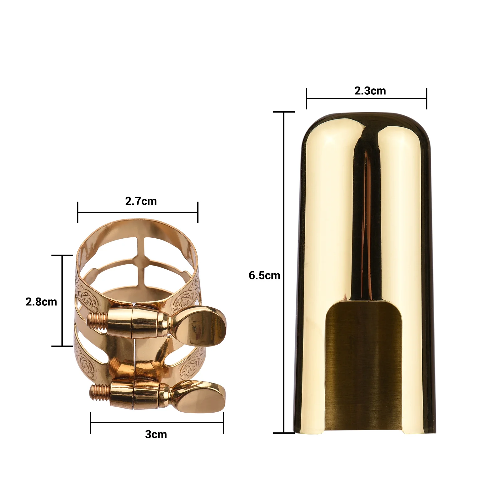 Double Screw Adjustment Saxophone Ligature Compact Durable Sax Ligature for Alto Saxophone woodwind instrument accessories
