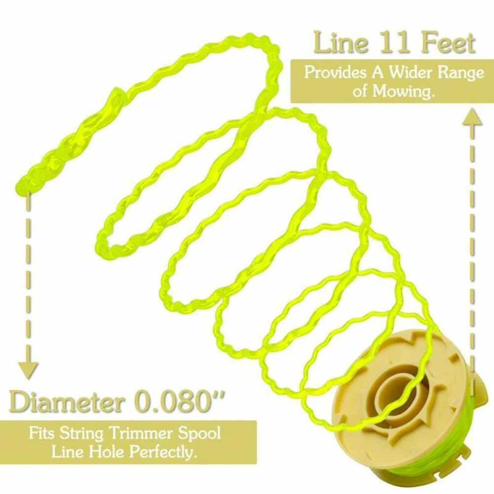 heavy duty gardening gloves ACFHRL2 Bladed Trimmer Head 8 Quickload Blades Spool Line Spool Cap Trimmer Head For Ryobi P2006A String Trimmer Accessories electric string trimmer