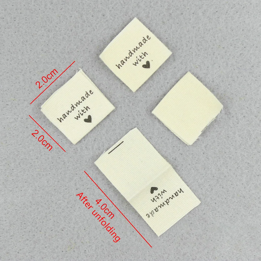 Garment Labels 50PCS Handmade for Jeans Bags Shoes DIY Sewing Clothing Accessories