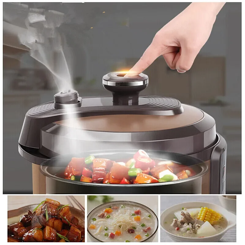 New Home 6L Electric Pressure Cooker Smart Appointment High Pressure Rice Cooker Soup Pot Multicooker