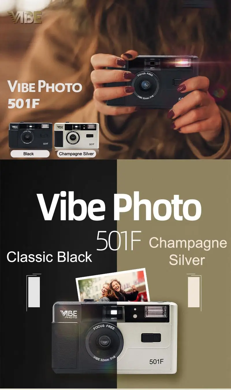 micro four thirds New German VIBE 501F Camera Reusable Non-Disposable Retro Film Camera 135 Film Fool with Flash Black/Red/Champagne Silver/Pink pink digital camera