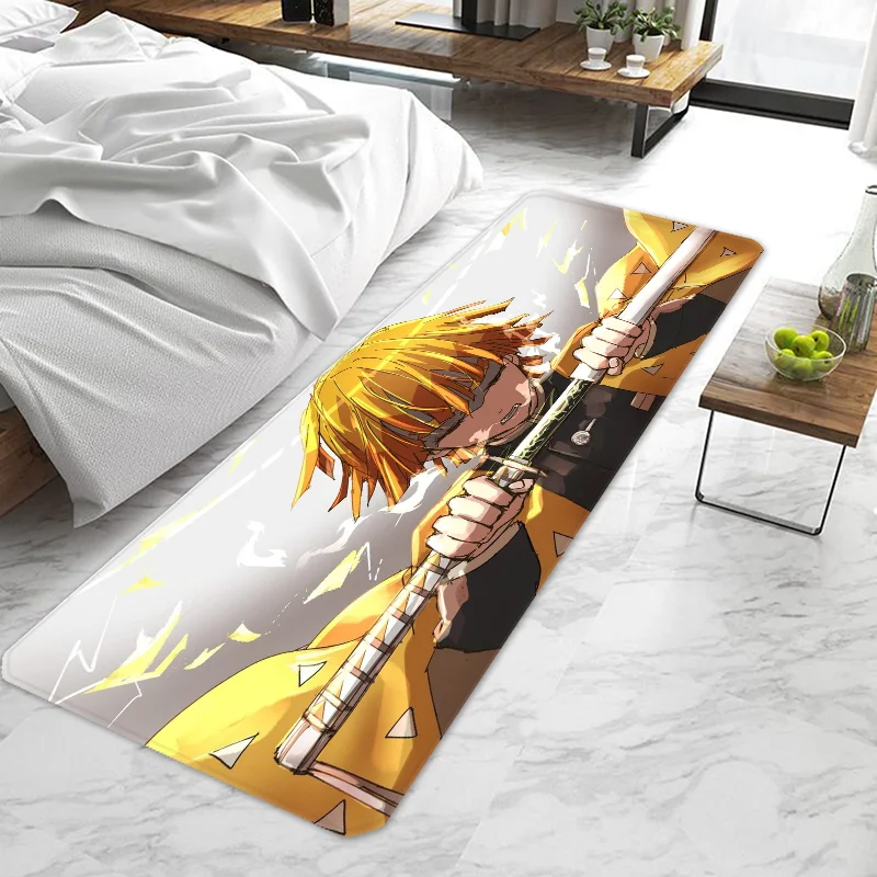 Anime Demon Slayer Door Mat Entrance Doormat Non-slip Washable Kitchen Carpet Living Room Hallway Rugs Door Mats Bathroom Bath 2