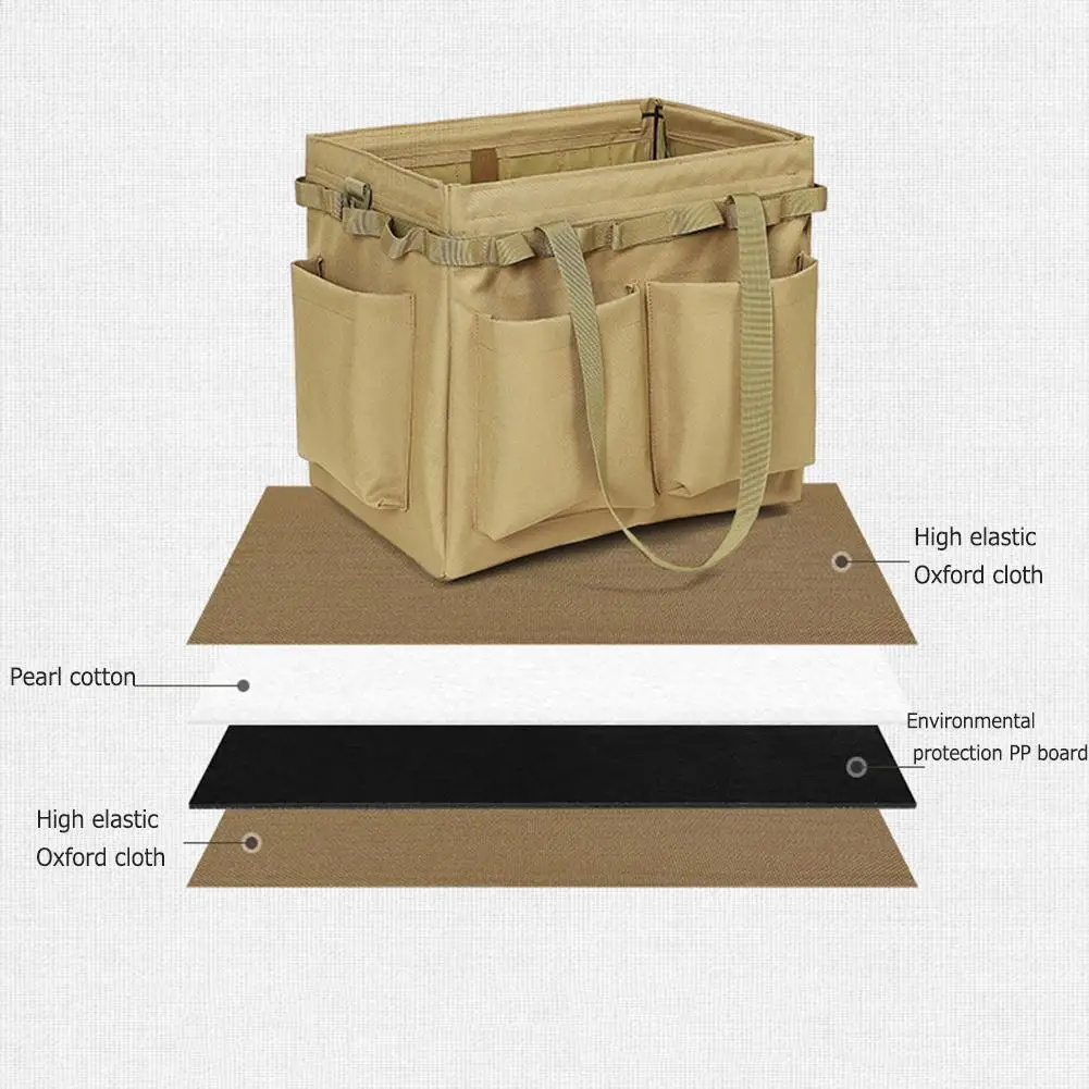 Outdoor Camping Travel Tools Storage Large Capacity Bag Folding Firewood Package Handbag Picnic Barbecue Cutlery Organizer storage bag camping storage bag
