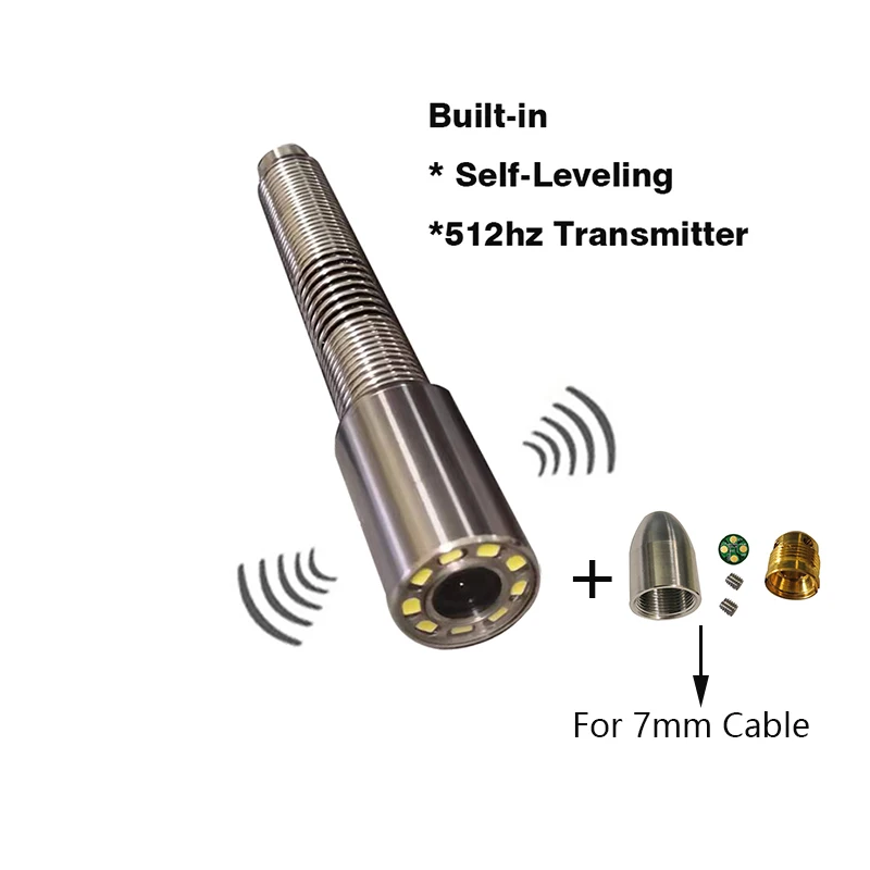 512hz Transmitter Self Leveling 23mm Camera Head , Auto Self Balancing For Sewer Pipe Inspection Endoscope Camera Parts,TIMUKJ 6