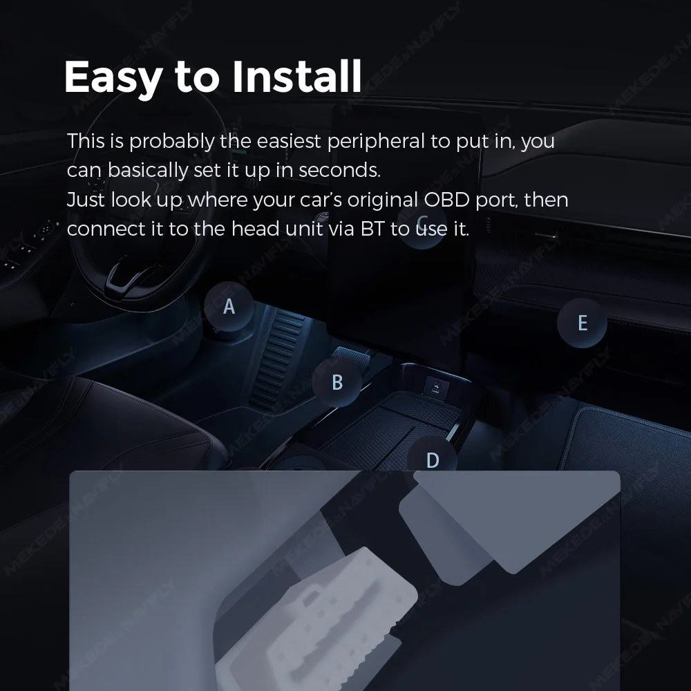 DUDUAUTO DUDU7 Monitor OBD Unità più intelligente più sicura con 9 protocollo V1.5 Cruscotto elegante Unità principale diretta UI Alimentazione multi-app - Image 5
