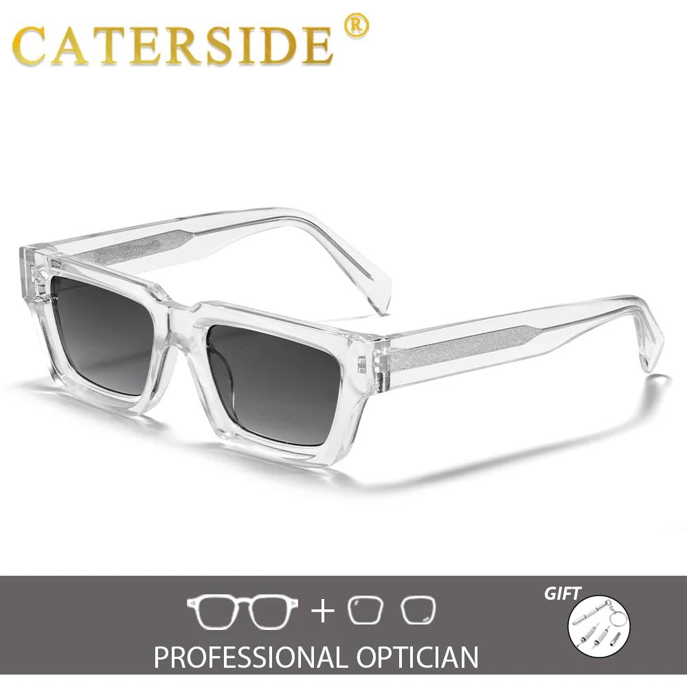 CATERSIDE Damen-Sonnenbrille mit dickem Rahmen, hochwertige verschreibungspflichtige Brillen für Herren, personalisierbar, individuell anpassbar, einfache Suneyeglass UV400 – Detail 4