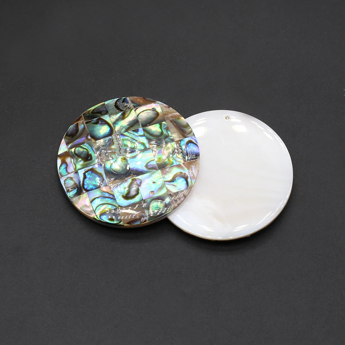 

Natural Colorful Abalone Pendants Slice Round Sea Shell for Tribal Jewelry Making Diy Women Necklace Earrings Gifts