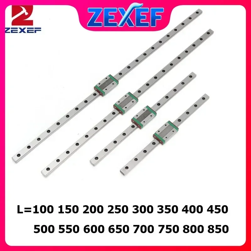 MGN9H Lineaire Geleiding – 250 Mm, Zilver, Met 1 Wagenblok, Voor 3D-Printer, CNC En Graveermachine