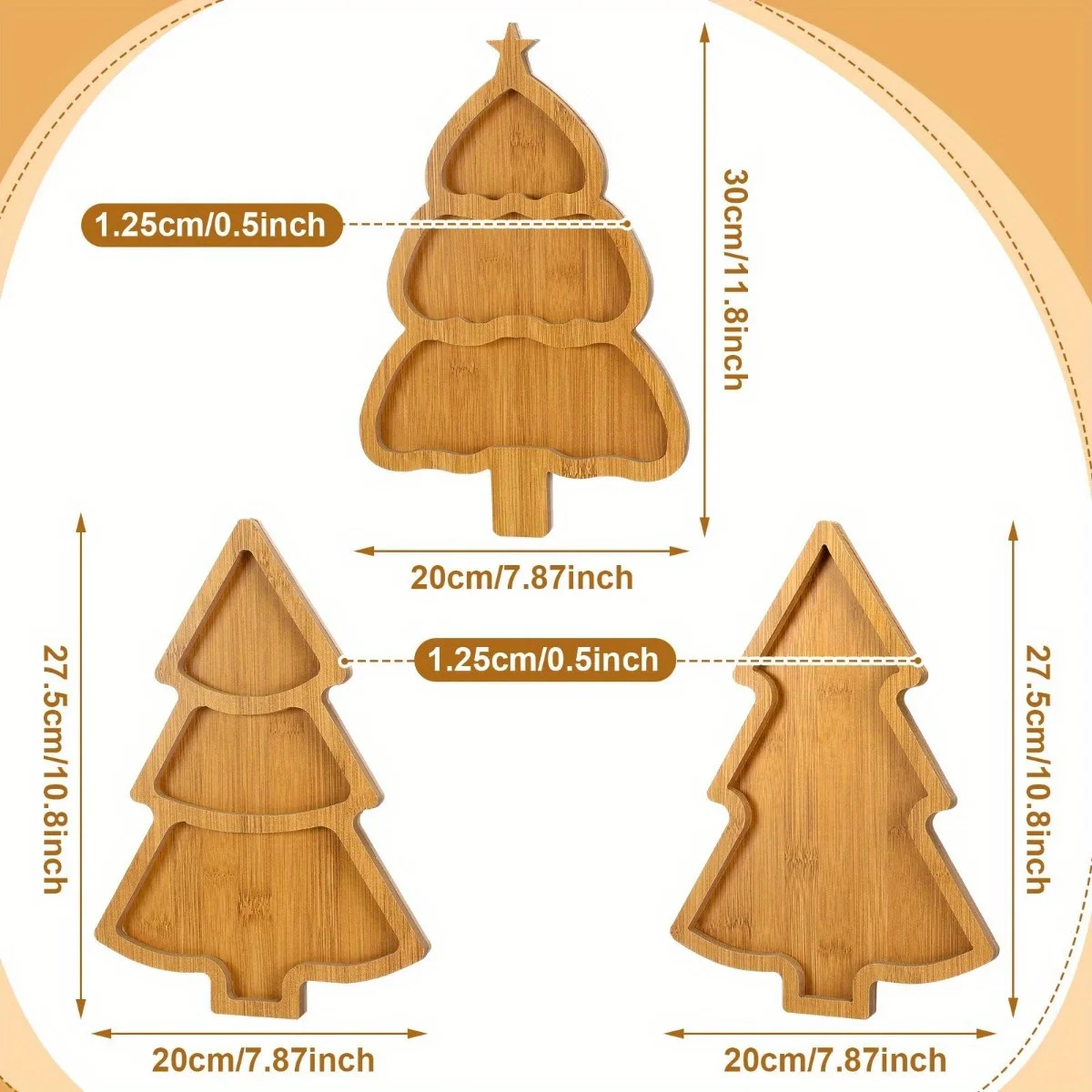 wooden Christmas tree plate tray food appetizers desserts snacks sushi Japanese sashimi plate restaurant