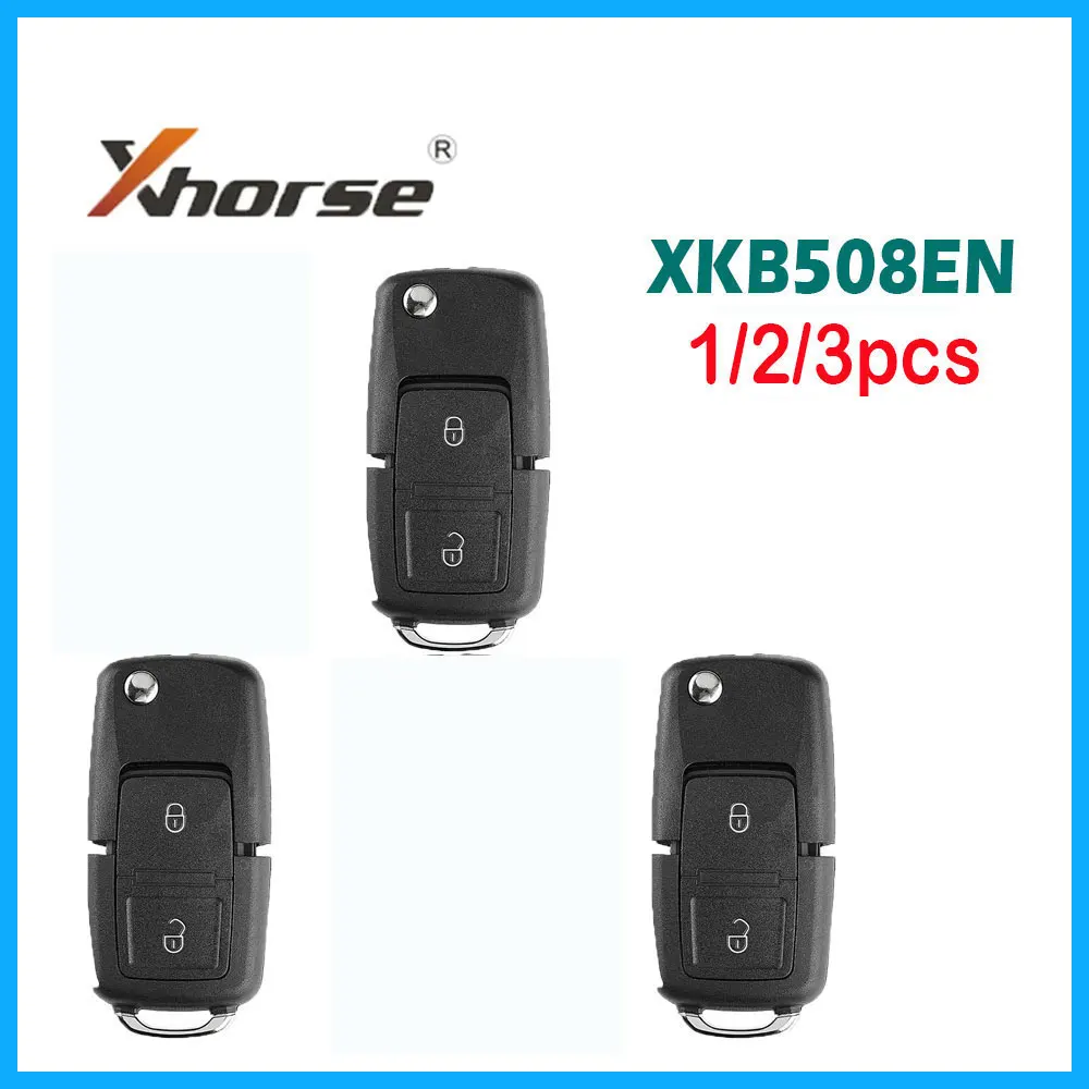 

1/2/3 шт. XHORSE автомобильный пульт дистанционного управления XKB508EN провод универсальный дистанционный ключ B5 стиль 2 кнопки для VVDI ключ инструмент VVDI2 английская версия
