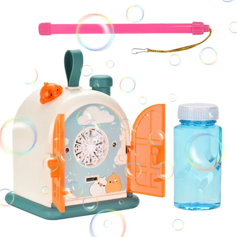 цена Electric Bubble Blower House Design Upgrade Outdoor Toys 20 Holes Party Atmosphere Maker Leak Proof Automatic Bubble Maker Toys