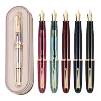 New Jinhao 9019 Resin Fountain Pen #8 EF F M Nib Writing Ink Pen with High Capacity Ink Converter Student Stationery Supplies 2