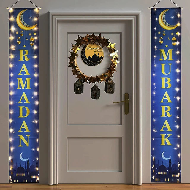 2024 Ramadan EID Mubarak Door Decoration Muslim Ramadan Porch Banner for  Home Hanging Islamic Eid Festival Party Decor Supplies - AliExpress