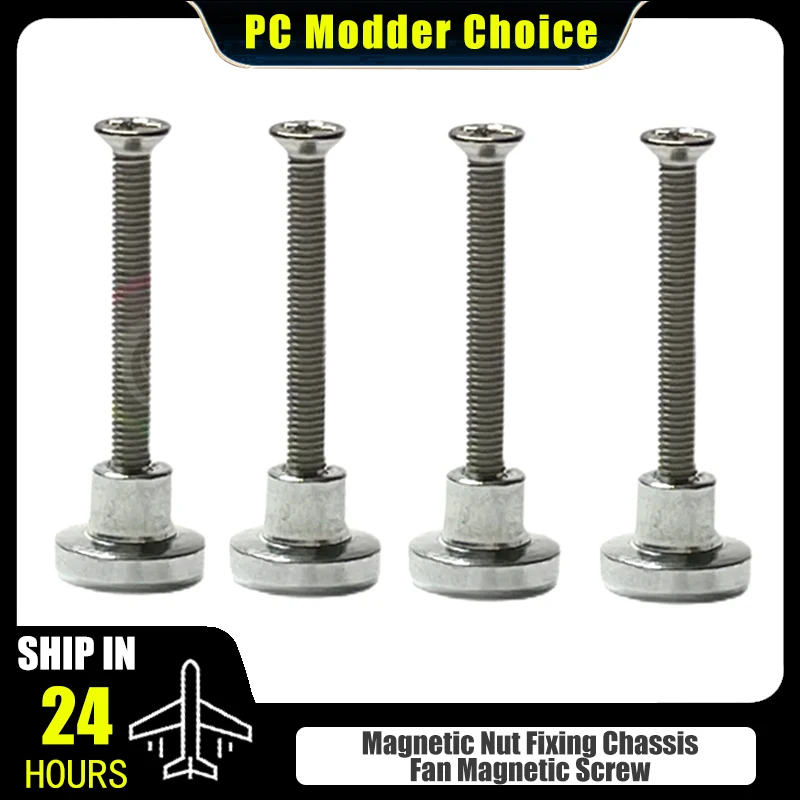 데스크탑 마그네틱 나사 고정 팬 너트 고정 섀시 팬 DIY MOD 냉각 25mm 팬, 4 개/몫