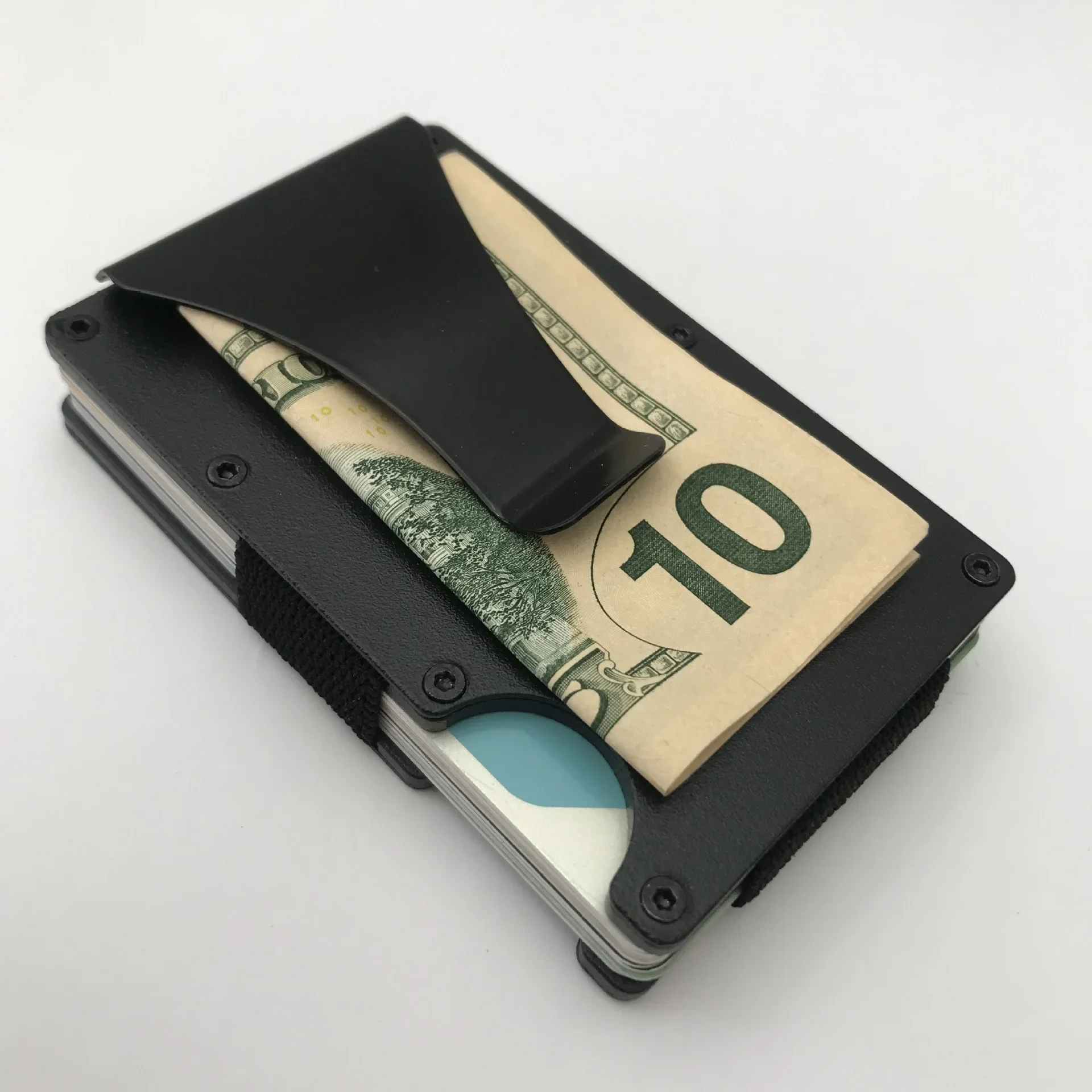 Hot Carbon Fiber Credit Card Holder Wallet New Design Minimalist Rfid Blocking Slim Metal Cardholder Anti Protect Clip For Men