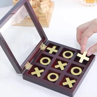 Classic Tic Tac Toe XOXO Wooden Strategy Board Games For Adults Kids Family Fun Party Favors Juegos De Mesa Divertidos 2