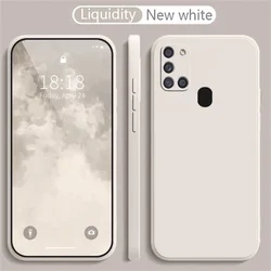 High - Quality Silicone TPU Soft Matte Phone Case - Durable Back Cover with Bumper Protection - A50 (White)
