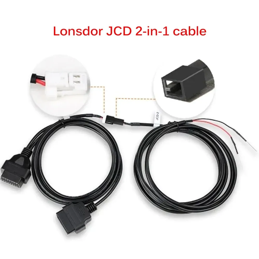 Key Programmer Key Fob Programming Tool Lonsdor JCD 2-in-1 Multifunctional Programming Cable for Jeep/Chrysler/Dodge/Fiat/Maserati Work with K518ISE