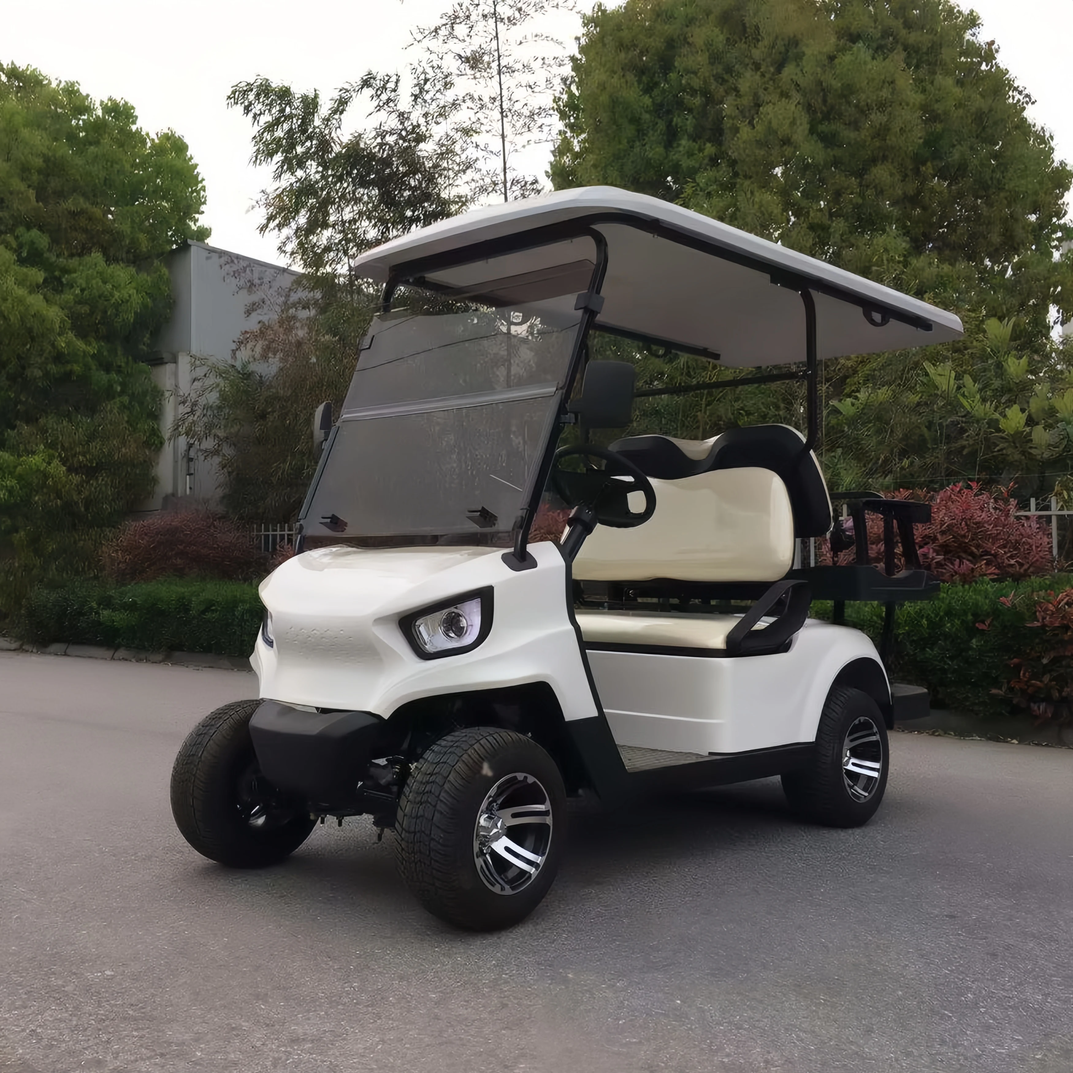4+2 Seaters Electric Golf Cart Low Speed Offroad Electric Vehicle Club Cart Street Legal Golf