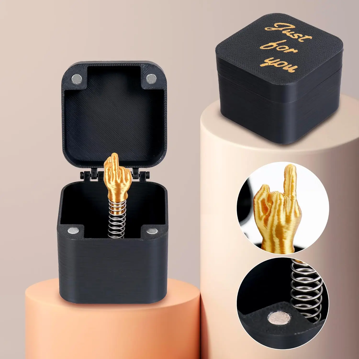 Middle Finger in Box Gag Gifts Christmas Funny Gifts White Elephont Gifts for Adults Joke Prank Gag Quirky for Men prank toys joke toys