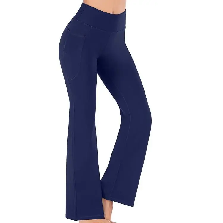 Women Workout Long Pants Fitness Workout Pants Fitness Sport Quick-Dry Yoga High Waist Flare Stretch Running Activewear