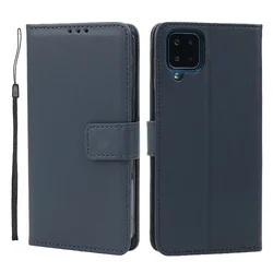 Leather Phone Case with Card Slot and Wallet Cover for Galaxy M15 5G (Dark blue)