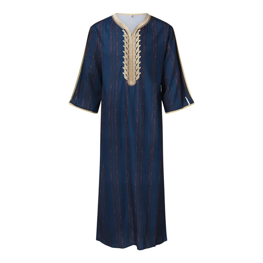 Islam Men Clothing Moroccan Kaftan Embroidered Loose Long Dress Djellaba Abaya Saudi Arabia Jubba Thobe for Man Muslim Robe