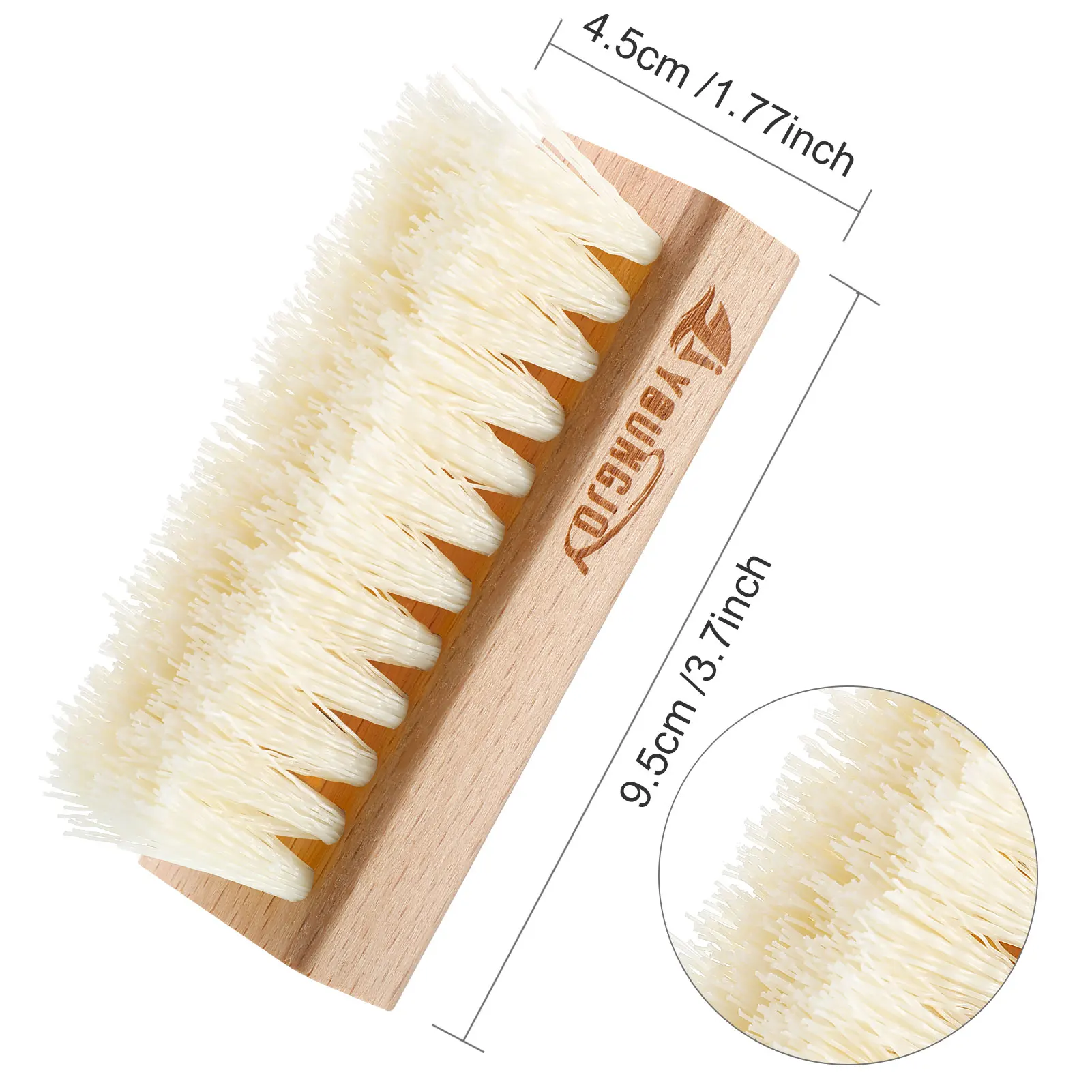 Shoe cleaning brush set, 3 pieces - soft brush, medium universal brush and hard brush - Premium sneaker brush, three different h 3