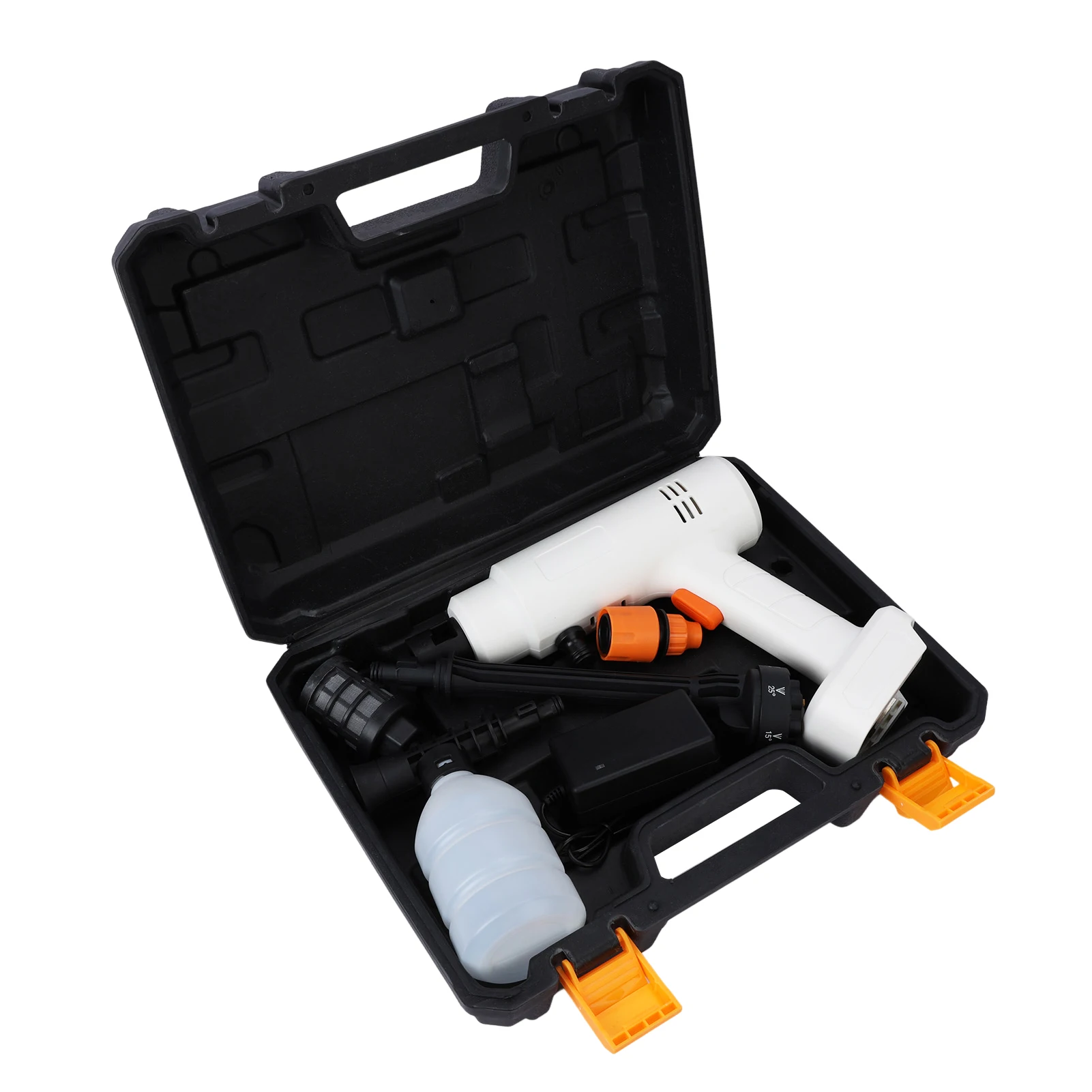 Electric Pressure Washer 180W Portable Auto Cordless Electric Power Washer 6-in-1 Adjustable Nozzle 2 Batteries 1Charger