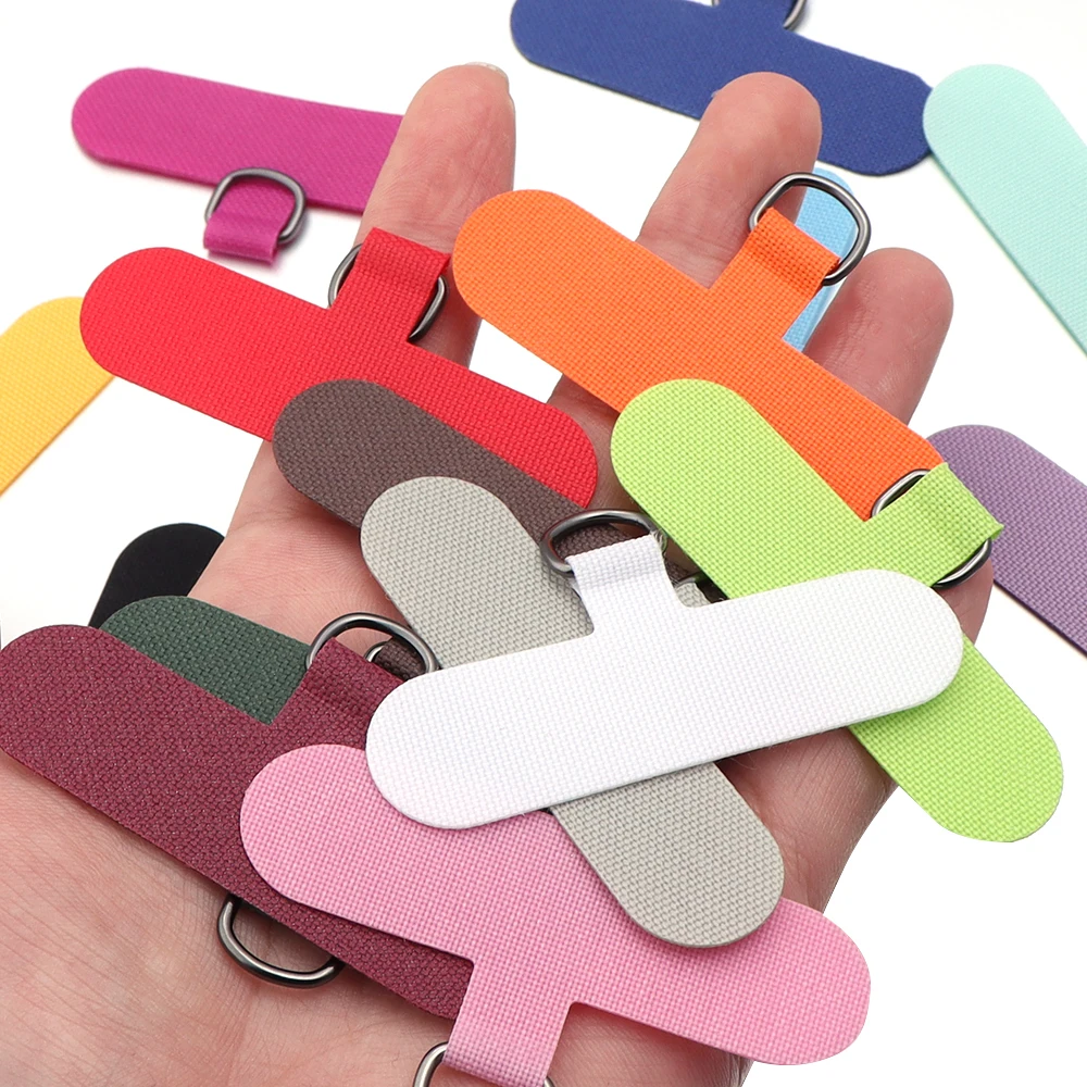 5-Piece Detachable Colorful Phone Lanyard Set with Metal Ring Clips & Hang Cords