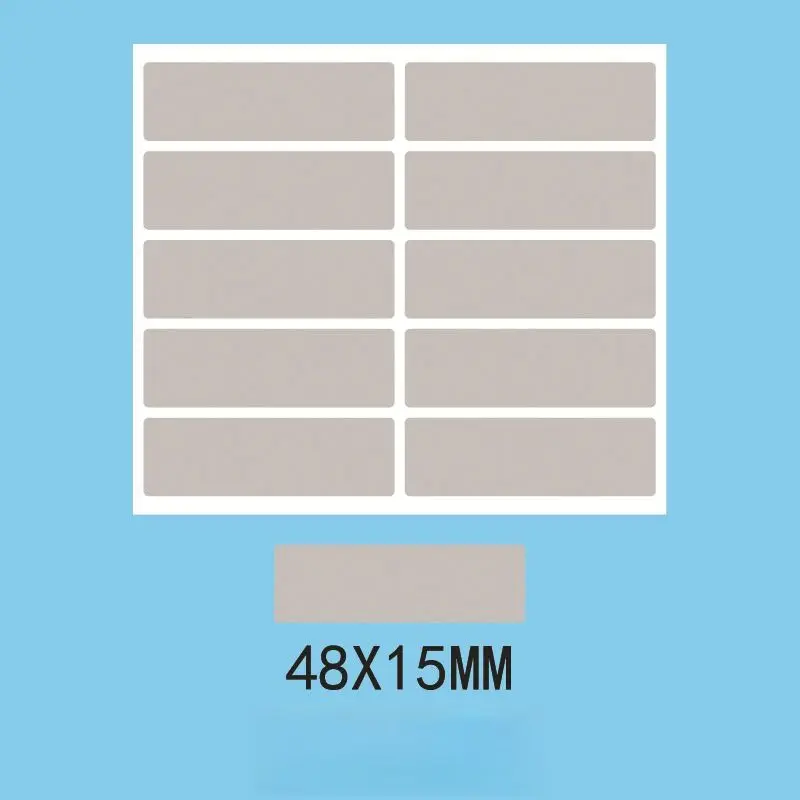 100-Piece Pack of Rectangle Scratch-Off Label Stickers, 1.9 x 0.6 Inch
