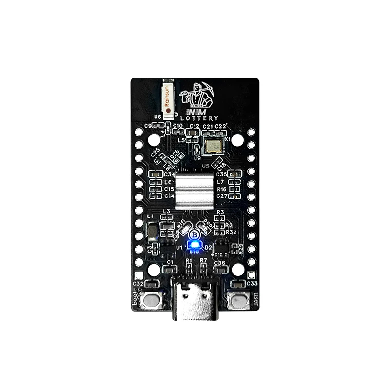 Lucky NerdMiner Bitcons Solo Lottery BTC Board Screenless ESP32 310kH/s 5V-3A USB Chained with the Power Interface One-by-one bitcoin miner