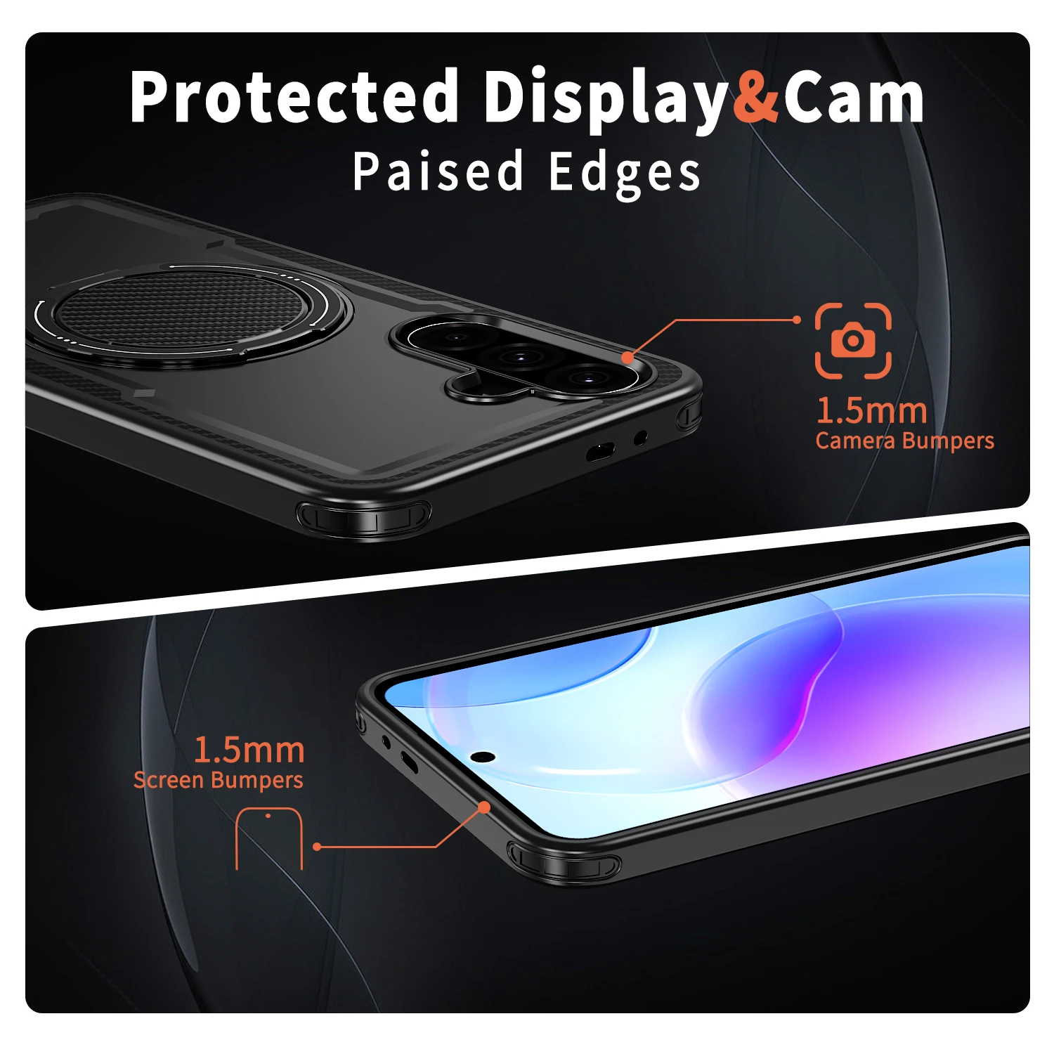 360° Rotating Magnetic Metal Bracket Phone Case